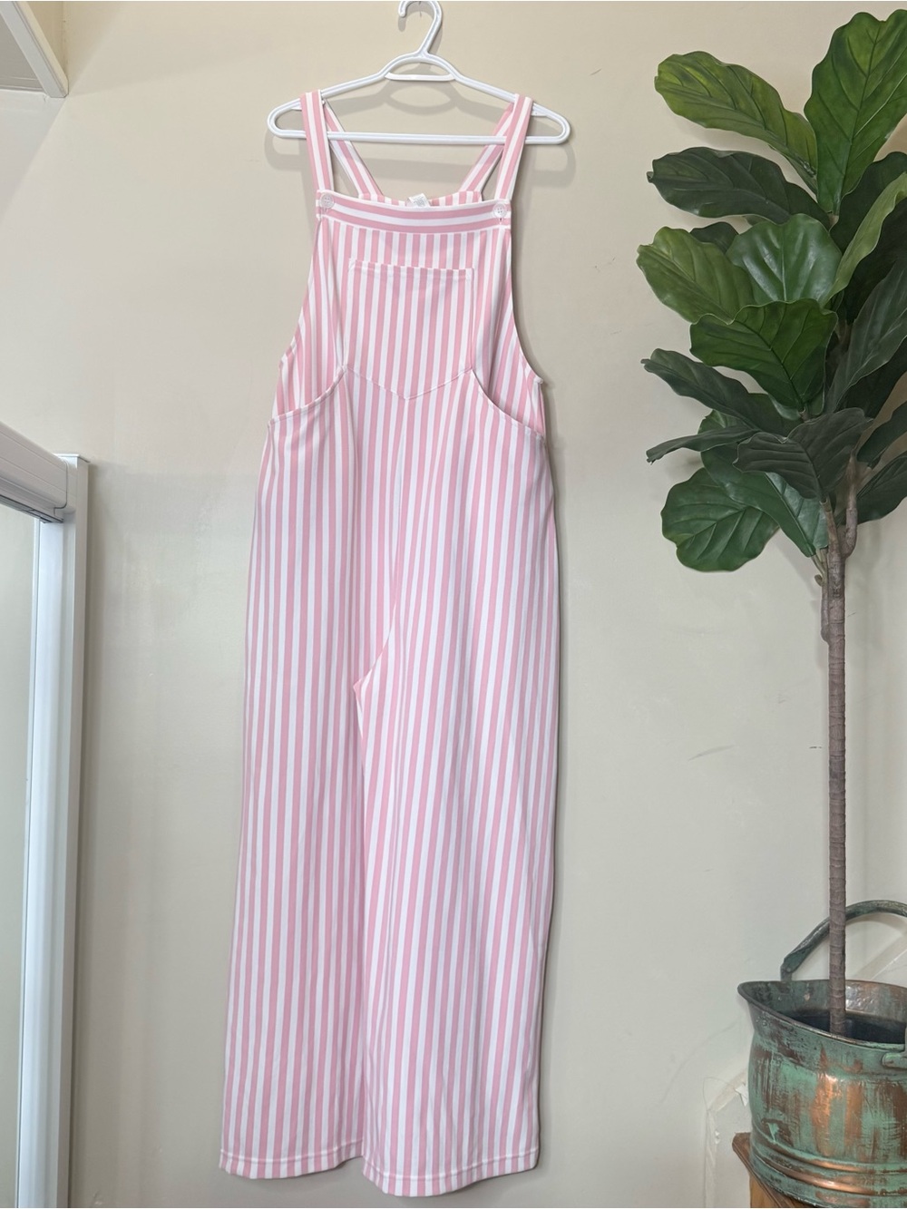 HALARA Pockets Stripe Waffle Overalls size L - Picture 6 of 17